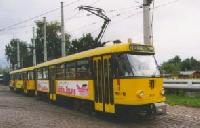 A selejtezni kívánt, 90-es évek közepén modernizált Tatra T4-eseket fogják felváltani az új villamosok. (forrás: http://www.dvb.de)