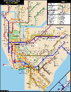 New York sematikus metrótérképe, New York City (forrás: Michael Calcagno)