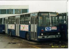 Az eredeti állapothoz legközelebbi, Ikarus 260.00 sorozatú autóbusz. Állományból kivonva, de még megvan., BKV Délpesti garázs, Méta utca, Budapest (forrás: Szigeti Dániel)