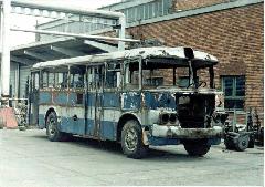 Ikarus 620-as autóbusz. Jellegzetes, ritka értékes példány., BKV GJSz Kft. telephelye, Gyömrői út, Budapest (forrás: Tildy Tibor)