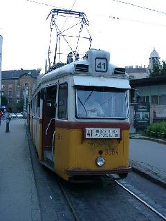 Az utolsó 41-es villamos, amely a Móricz Zsigmond körtéri hurokban megfordult, Móricz Zsigmond körtér, Budapest (forrás: Varga Ákos Endre)
