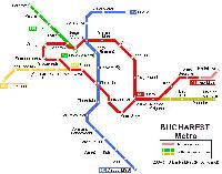 Bukarest metróhálózata., Bukarest, Románia (forrás: http://www.urbanrail.net)