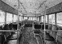 Ikarus 30-as autóbusz eredeti belső elrendezése. (forrás: Németh Zoltán Ádám gyűjteménye)