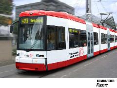 A Bombardier Dortmundba szállítandó Flexity Classic villamosának fantáziaképe, Dortmund (forrás: http://www.bombardier.com)