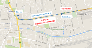 Ritkul a közlekedés a Zsolcai kapu - József Attila utca tengelyen